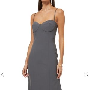 Nanushka Zabel Grey Midi Dress
